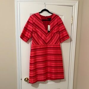 Banana Republic Red and Black Striped Mini Dress